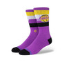Men's Los Angeles Lakers Stripe Crew Socks
