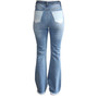 Juniors' Patchwork High-Rise Flared Jeans