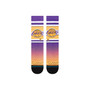 Men's Los Angeles Lakers Hardwood Classics Fader Collection Crew Socks