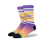 Men's Los Angeles Lakers Hardwood Classics Fader Collection Crew Socks