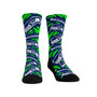 Men's and Women's Socks Seattle Seahawks Allover Logo and Paint Crew Socks