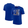 Men's Royal Los Angeles Rams Wordmark Logo Tri-Blend T-shirt