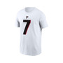 Men's Bijan Robinson White Atlanta Falcons Player Name and Number T-shirt