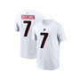 Men's Bijan Robinson White Atlanta Falcons Player Name and Number T-shirt