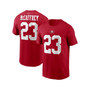 Men's Christian McCaffrey Scarlet San Francisco 49ers Player Name and Number T-shirt
