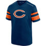 Men's Navy Chicago Bears Textured Hashmark V-Neck T-shirt