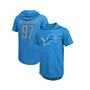 Men's Threads Aidan Hutchinson Blue Detroit Lions Player Name & Number Short Sleeve Hoodie T-shirt
