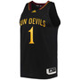 Men's #1 Black Arizona State Sun Devils Reverse Retro Jersey