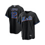 Men's Francisco Lindor Black New York Mets 2022 Alternate Replica Player Jersey