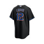 Men's Francisco Lindor Black New York Mets 2022 Alternate Replica Player Jersey