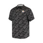 Men's Black Pittsburgh Steelers Sport Jungle Shade Camp Button-Down Shirt