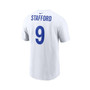 Men's Matthew Stafford White Los Angeles RamsSuper Bowl LVI Bound Name and Number T-shirt