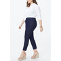 Plus Size Skinny Ankle Pull-On Side Slit Jeans