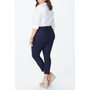 Plus Size Skinny Ankle Pull-On Side Slit Jeans