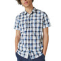 Men's Ikat Plaid-Print Short Sleeve Shirt