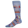 Men's Bookshelf Bibliophile Rayon from Bamboo Novelty Crew Socks