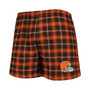 Men's Brown and Orange Cleveland Browns Ledger Flannel Boxers
