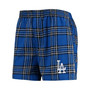 Men's Royal, Black Los Angeles Dodgers Takeaway Flannel Boxers