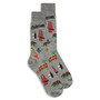 Men's California Cool Rayon from Bamboo Novelty Crew Socks