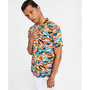 Regular-Fit Abstract-Print Button-Down Camp Shirt