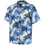 Men's Royal Los Angeles Rams Sport Harbor Island Hibiscus Camp Button-Down Shirt