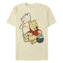 Men's Pooh Line Art Short Sleeve Crew T-shirt