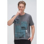 Men's Modern Print Fitted Cali T-shirt