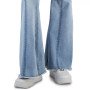 Juniors' Seamed Frayed-Hem High-Waist Pull-On Denim Jeans