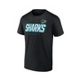 Men's Branded Black, Teal San Jose Sharks Wordmark Two-Pack T-shirt Set