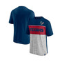 Men's Navy, Heather Gray Houston Texans Colorblock T-shirt