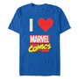 Marvel Men's I Heart Marvel Comics, Short Sleeve T-Shirt
