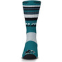 Men's and Women's San Jose Sharks Rave Teal Crew Socks