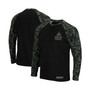 Men's Black ECU Pirates OHT Military-Inspired Appreciation Camo Raglan Long Sleeve T-shirt