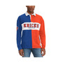 Men's Royal, Orange New York Knicks Ronnie Rugby Long Sleeve T-shirt