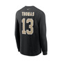 Men's Michael Thomas Black New Orleans Saints Player Name Number Long Sleeve T-shirt