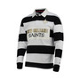 Men's Black, White New Orleans Saints Varsity Stripe Rugby Long Sleeve Polo Shirt