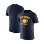 Men's Brand Navy Michigan Wolverines Retro Football Lockup Legend Performance T-shirt