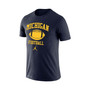 Men's Brand Navy Michigan Wolverines Retro Football Lockup Legend Performance T-shirt