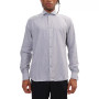 Men's Modern Spread Collar Textured Fitted Shirt