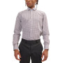 Men's Modern Spread Collar Textured Fitted Shirt