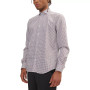 Men's Modern Spread Collar Textured Fitted Shirt