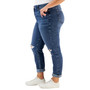 Trendy Plus Size Cuffed Mom Jeans