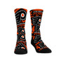Men's and Women's Socks Philadelphia Flyers Allover Logo and Paint Crew Socks