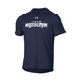 Men's Navy Howard Bison Logo Stripe Performance Raglan T-shirt
