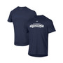 Men's Navy Howard Bison Logo Stripe Performance Raglan T-shirt