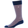 Men's Moisture-Wicking Nautical Stripe Crew Socks