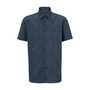 Men's Slim-Fit Printed Stretch Linen Shirt