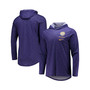 Men's Purple LSU Tigers Slub Space-Dye Performance Long Sleeve Hoodie T-shirt