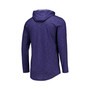 Men's Purple LSU Tigers Slub Space-Dye Performance Long Sleeve Hoodie T-shirt