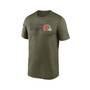 Men's Olive Cleveland Browns 2022 Salute to Service Legend Team T-shirt